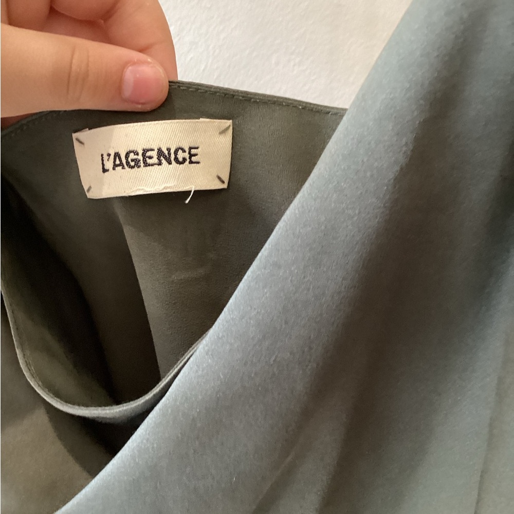 L'AGENCE Olive Cowl Neck Silk Camisole - Picture 3 of 3
